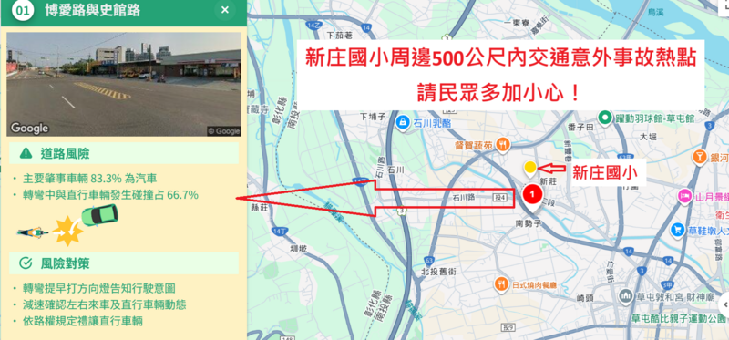 國泰世紀產物保險股份有限公司建置「校園交通風險地圖專區」圖片